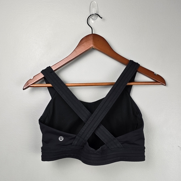 Lululemon Sports Bra Black Womens Size 8 Fitness Gym Workout - Picture 5 of 10